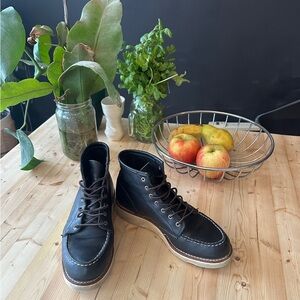 Red Wing Shoes Black Leather Ankle Boots